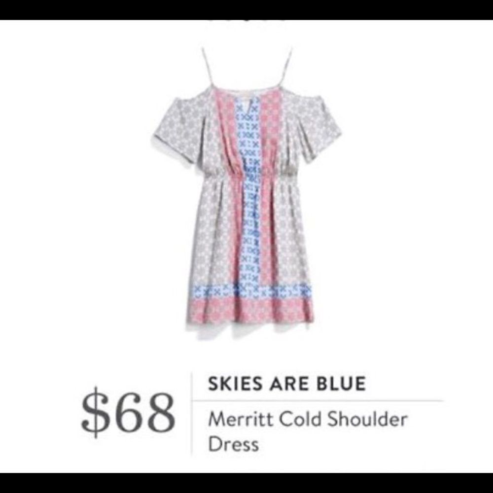 𝅺SKIES are Blue Cold Shoulder Dress